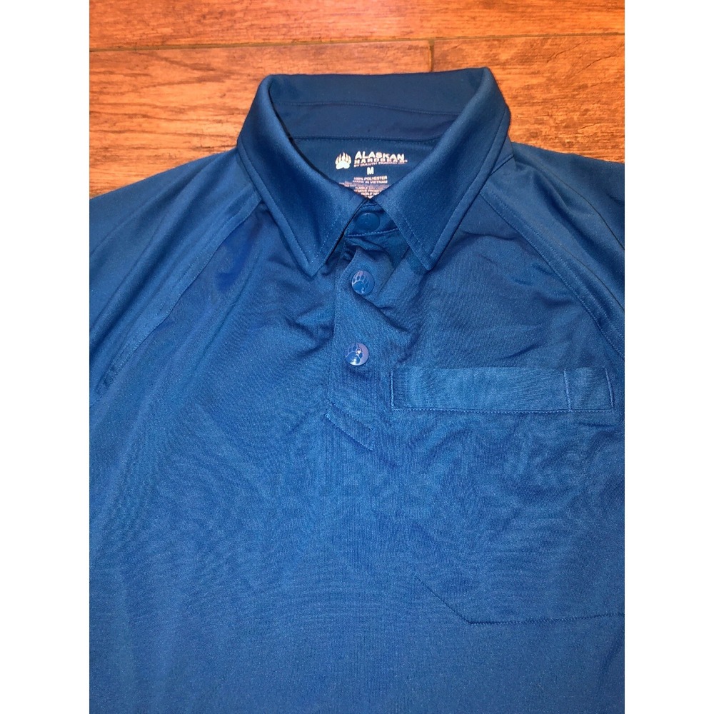 Alaskan Hardgear Duluth Trading Co. Mens Sz Medium Blue Polo Shirt Short Sleeve - Picture 2 of 5